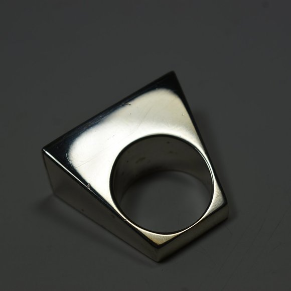 Tiffany & Co Rectangle Ring Sterling Silver - Statement Ring-Out Of Retirement